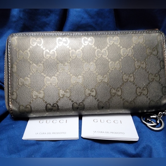 Gucci Metallic GG Continental Wallet - Picture 1 of 13